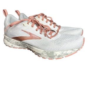 Brooks Women's White and Pink Athletic Shoes